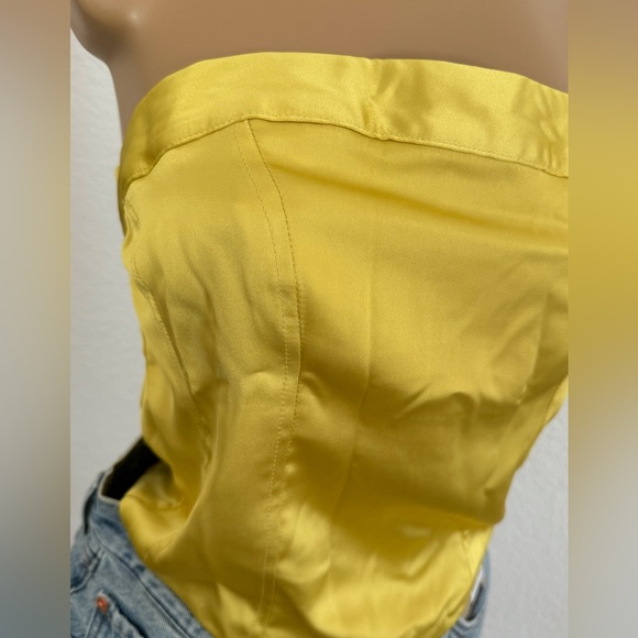 NWT Women's Satin Bustier Tube Top - Wild Fable 
Yellow M - Picture 5 of 7